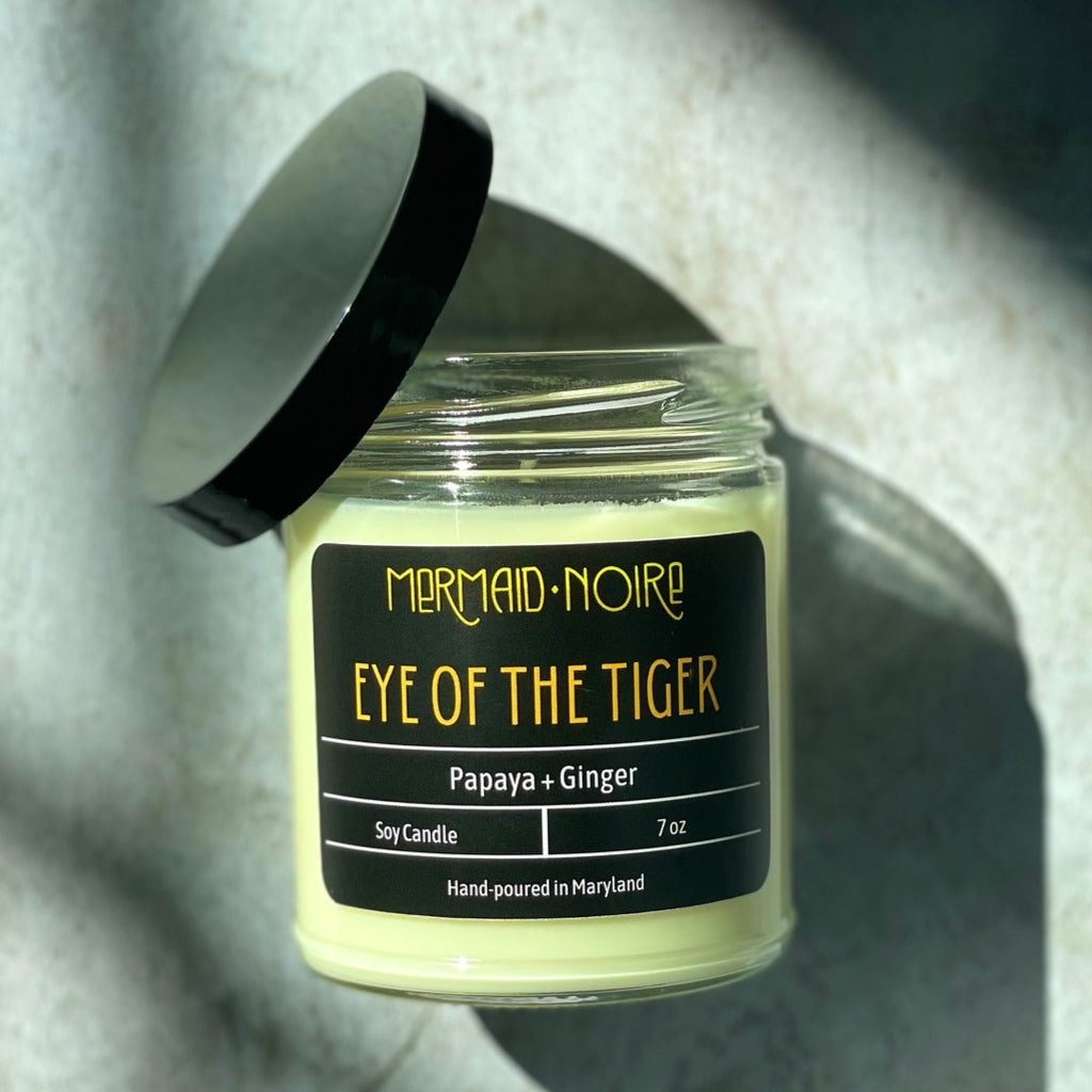eye of the tiger soy candle